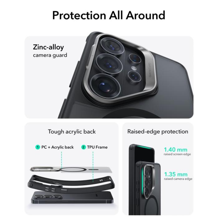 Bild 2, ESR Galaxy S26 Ultra Skal MagSafe Classic Hybrid Kickstand Frosted Black