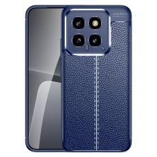 Xiaomi 14 Skal Litchi Läder Textur Blå
