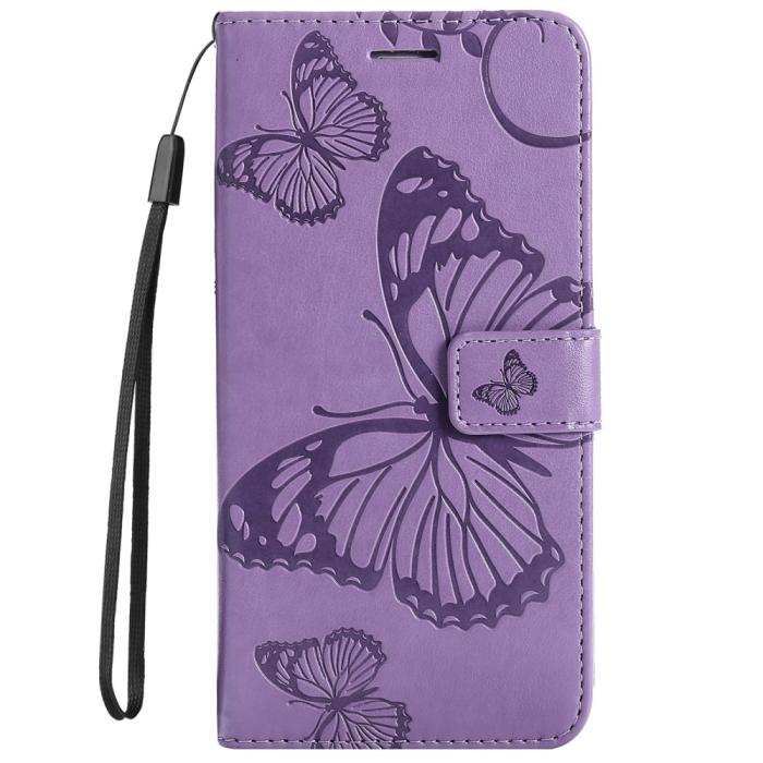 Bild 2, Samsung Galaxy S22 Ultra Fodral Tryck Butterfly Lila