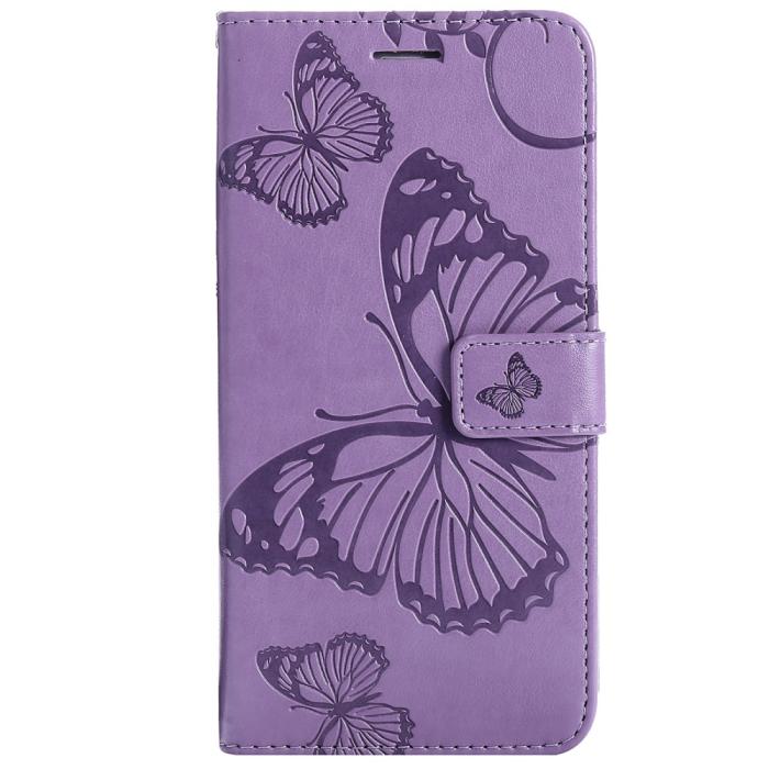 Bild 3, Samsung Galaxy S22 Ultra Fodral Tryck Butterfly Lila