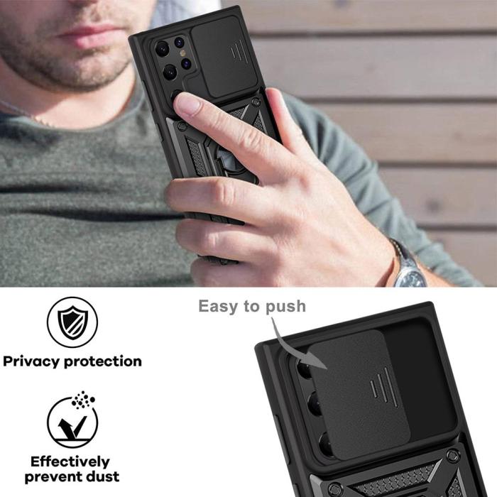 Bild 5, Samsung Galaxy S22 Ultra Skal CamShield Hybrid Ring Svart