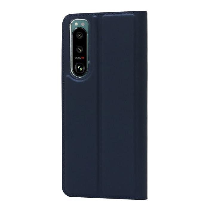 Bild 3, Sony Xperia 5 III Fodral Skin Touch Läder Blå