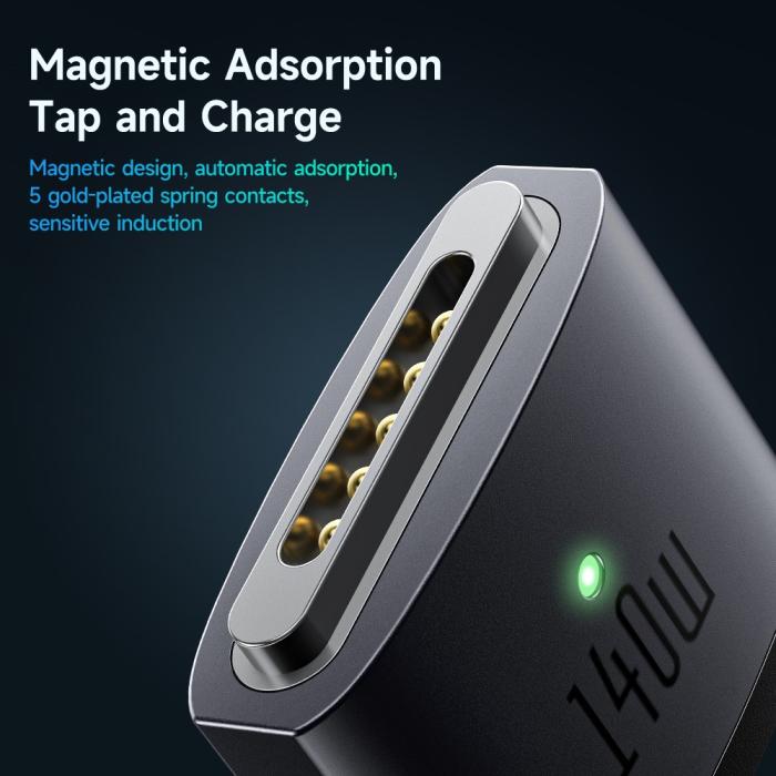 Bild 4, Mcdodo 2m 140W USB-C - MagSafe 3 Magnetisk Kabel LED Indikator