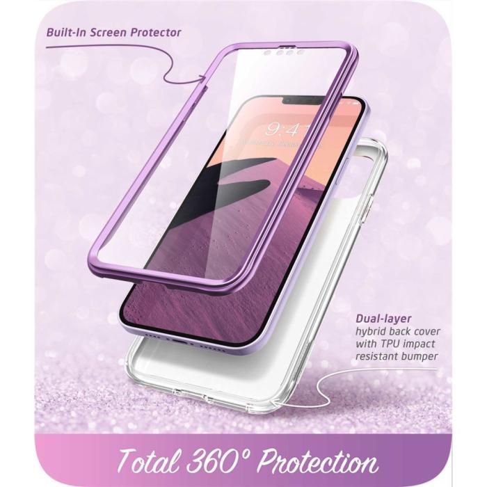 Bild 2, Supcase iPhone 15 Plus / 14 Plus Skal Cosmo Marmor Lila
