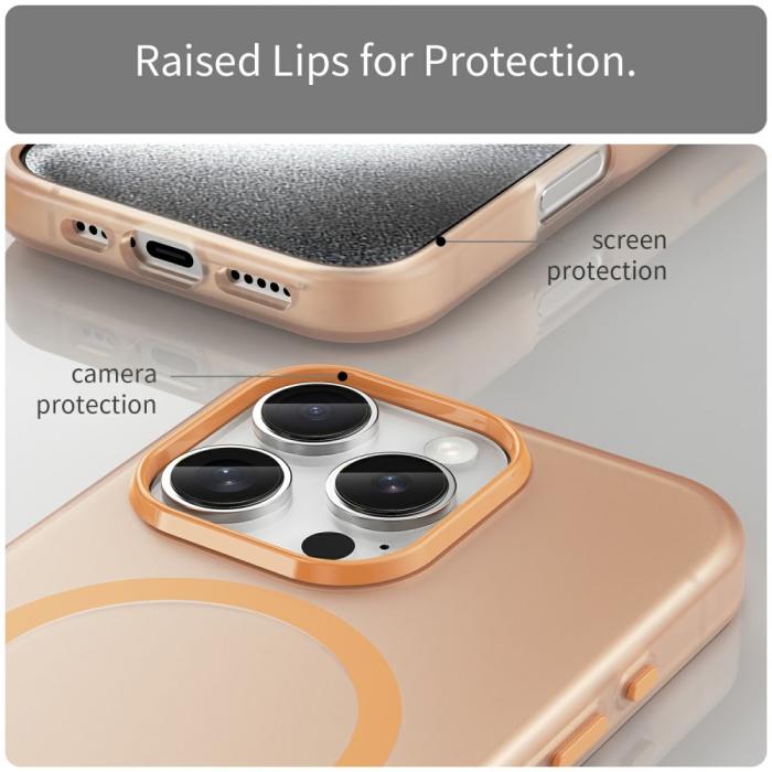 Bild 6, iPhone 16 Pro Skal MagSafe Slim Matt Orange