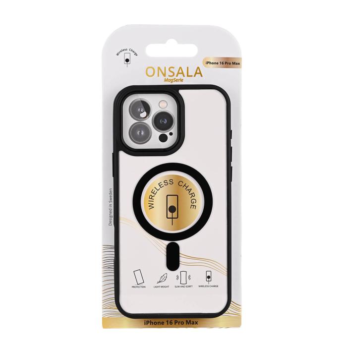 Bild 3, Onsala iPhone 16 Pro Max Mobilskal Bumper MagSafe Svart/Transparent