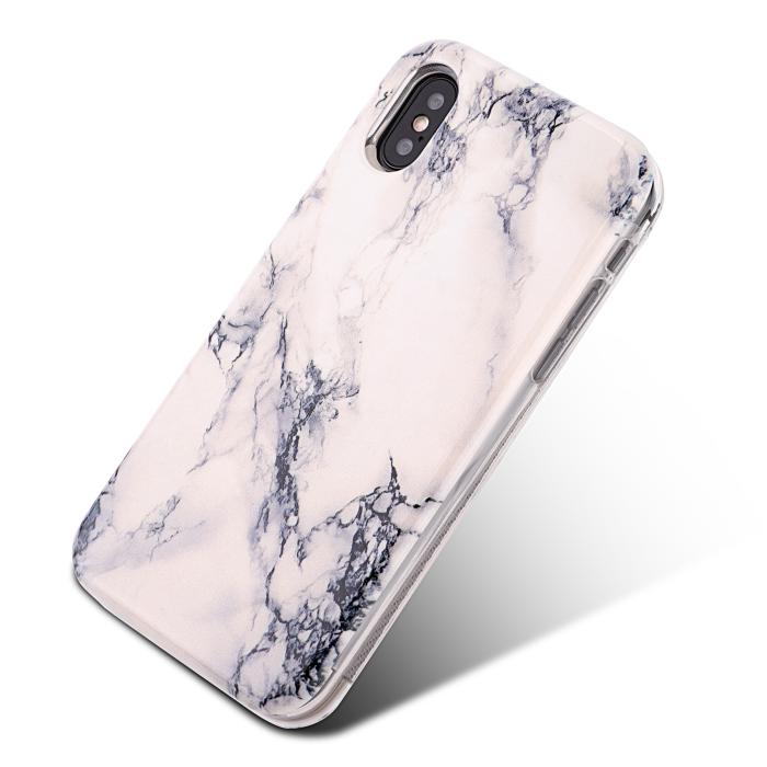 Bild 2, iPhone X/Xs Plånboksfodral - Marble White