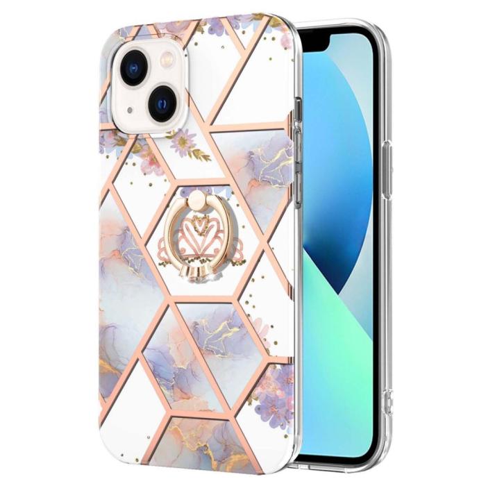 Bild 2, iPhone 15 Skal Marmor Ring Krona