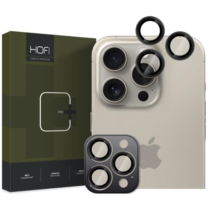Bild 1, HOFI iPhone 16 Pro / 16 Pro Max Linsskydd CamRing Pro+ Svart