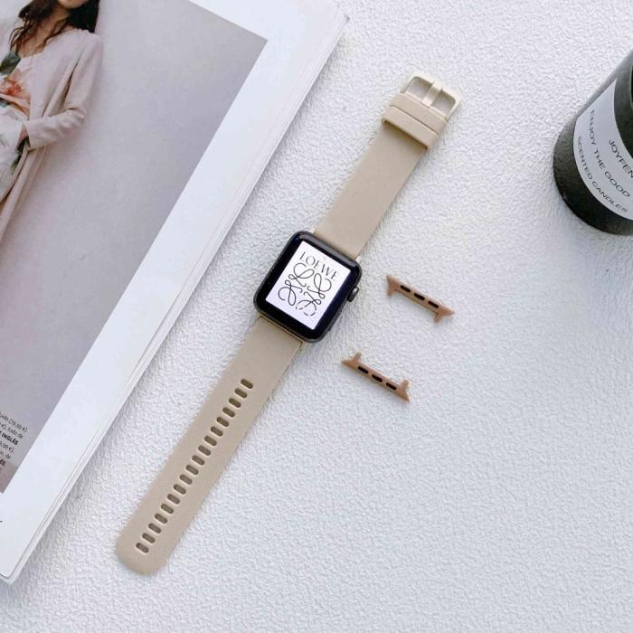 Bild 2, Apple Watch 41/40/38 mm Armband Silikon Khaki
