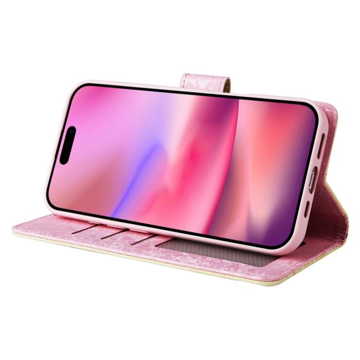 Bild 3, iPhone 16 Fodral RFID Läder Yellow Daisy