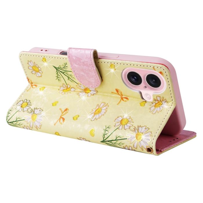 Bild 4, iPhone 16 Fodral RFID Läder Yellow Daisy