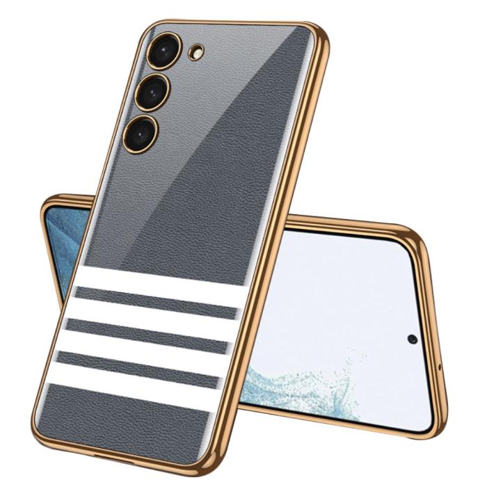 Bild 1, GKK Galaxy S24 Plus Skal Härdat Glas Electroplate Fyra Streck