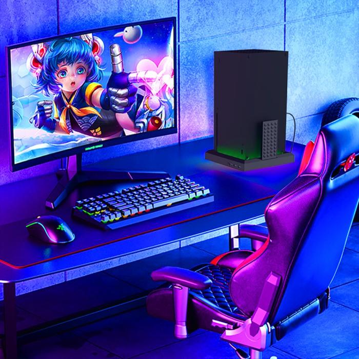 Bild 2, Xbox Series S/X Laddningsstation RGB Svart
