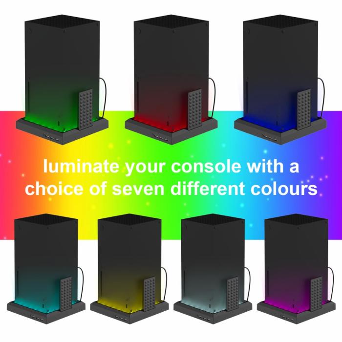 Bild 4, Xbox Series S/X Laddningsstation RGB Svart
