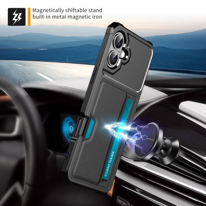 Bild 5, iPhone 16 Skal Med Korthållare Svart