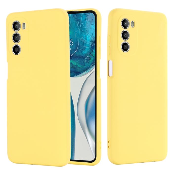 Bild 2, Motorola Moto G52/G82 Skal Liquid Silikon Gul