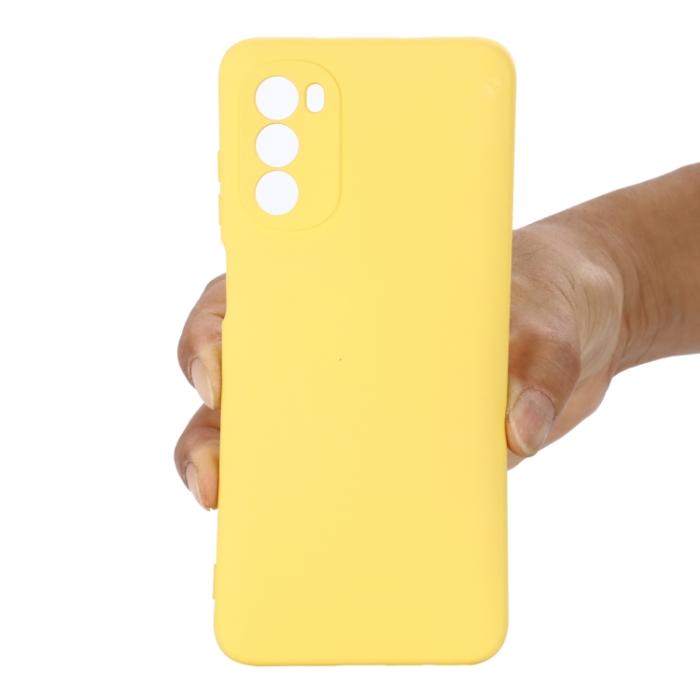 Bild 3, Motorola Moto G52/G82 Skal Liquid Silikon Gul