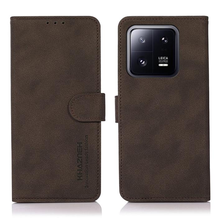 Bild 1, KHAZNEH Xiaomi 13 5G Fodral Retro Läder Brun