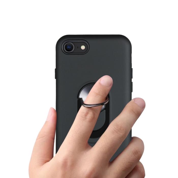 Bild 6, iPhone 7/8/SE Skal Hybrid Ring Röd