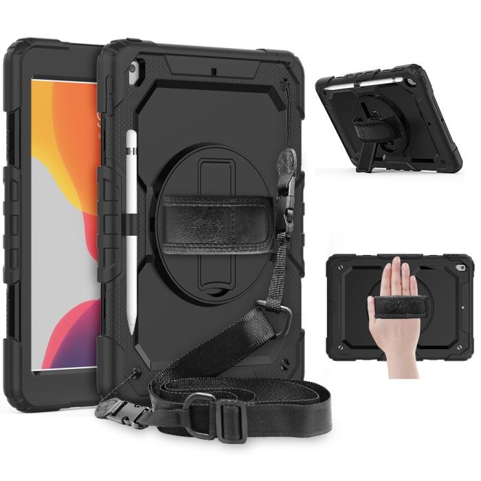 Bild 1, iPad 10.2 2019/2020/2021 Skal 360° Kickstand Med Strap