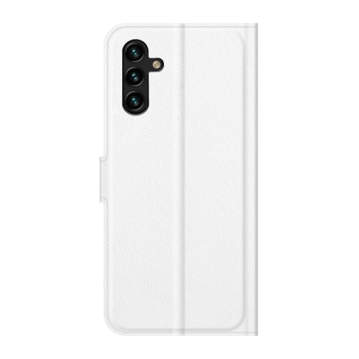 Bild 3, Samsung Galaxy A04s / A13 5G Fodral Litchi Läder Vit