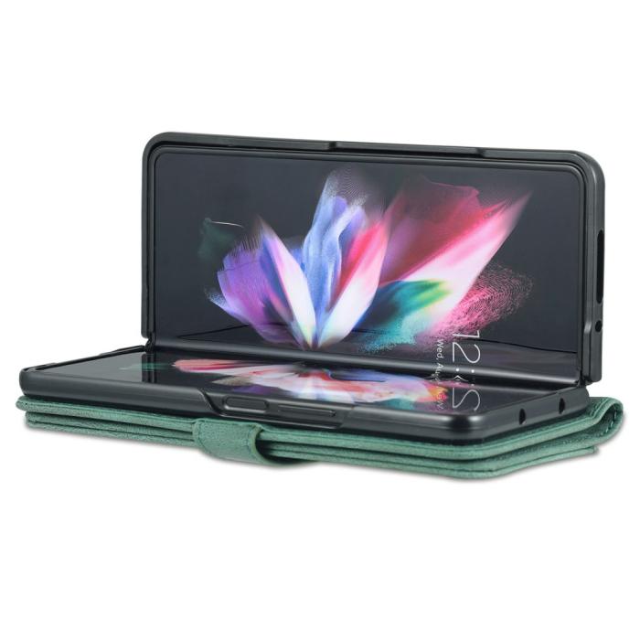 Bild 3, AZNS Galaxy Z Fold 5 Fodral Läder Grön