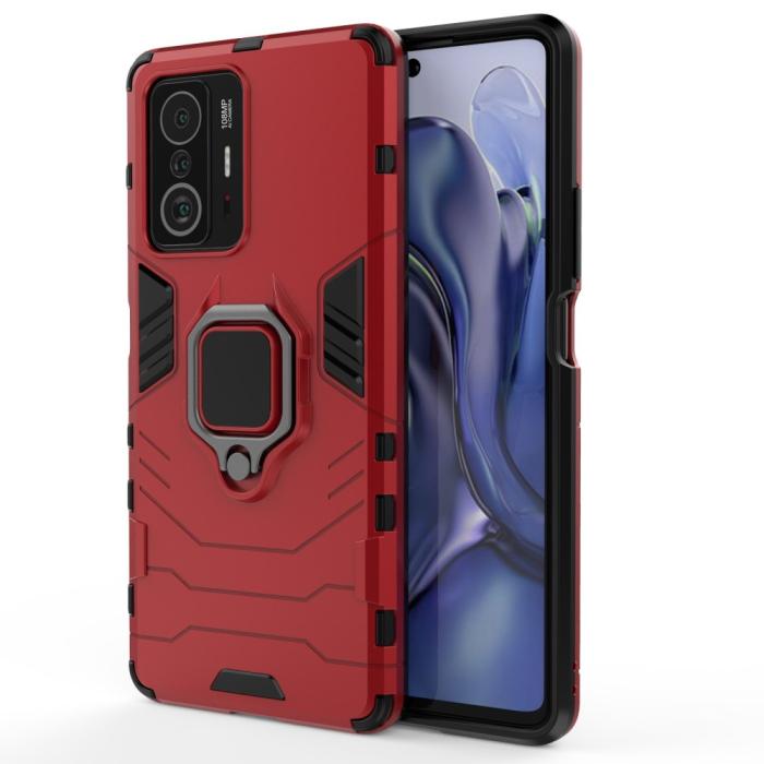 Bild 2, Xiaomi 11T / 11T Pro Skal Hybrid Armor Röd
