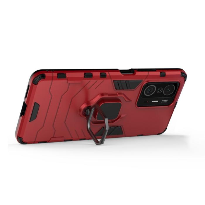 Bild 3, Xiaomi 11T / 11T Pro Skal Hybrid Armor Röd