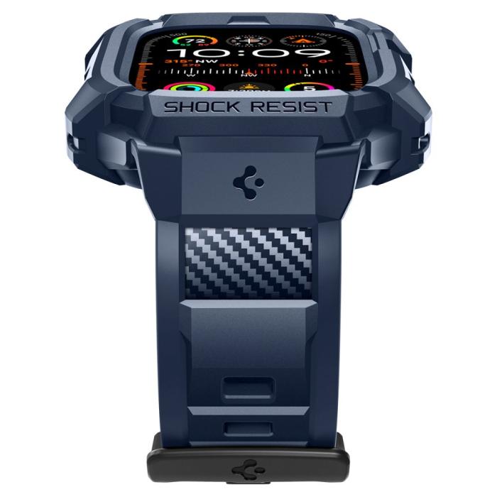 Bild 4, Spigen Apple Watch Ultra 49 mm Skal/Armband Rugged Armor 'Pro' Navy Blue