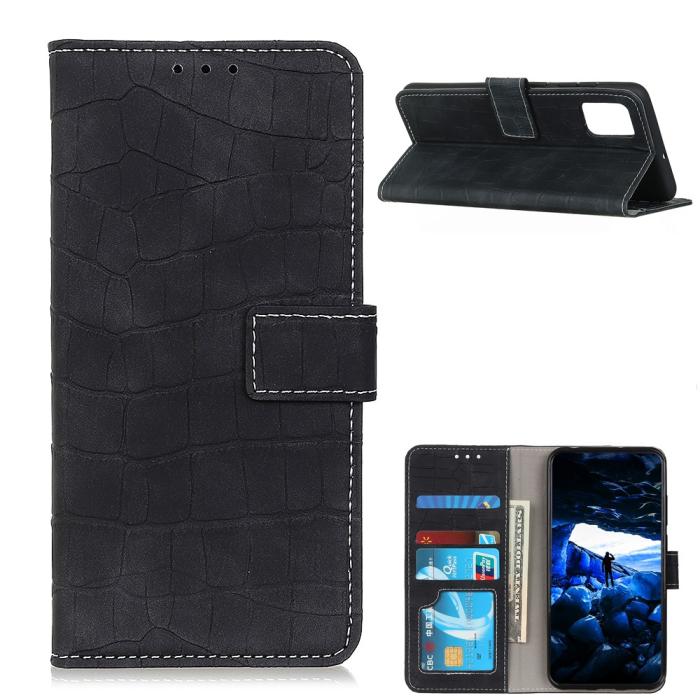Bild 1, Xiaomi Redmi 9T - Krokodil Textur Fodral - Svart