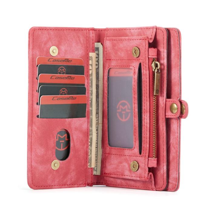 Bild 4, iPhone 11 - CASEME 2-i-1 Multifunktionellt Plånboksfodral - Röd