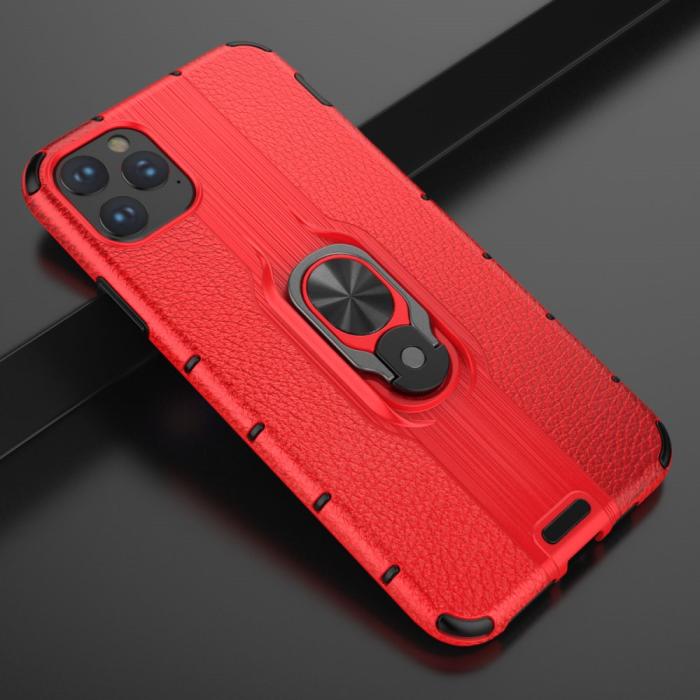 Bild 3, iPhone 11 - Ring Skal - Funkar med magnethållare - Röd