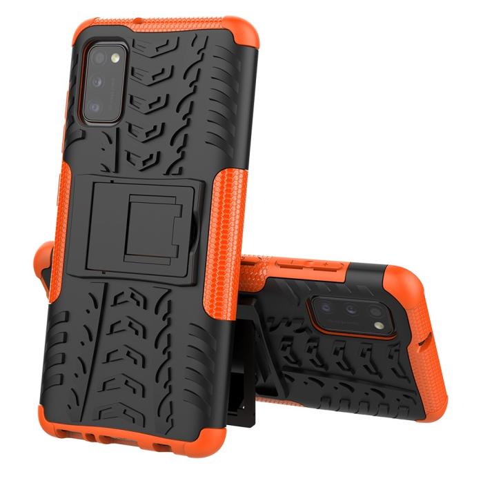 Bild 3, Samsung Galaxy A41 - Ultimata Stöttåliga Skalet med Stöd - Orange