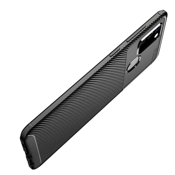 Bild 5, Samsung Galaxy A21s - Kolfiber Textur Skal - Svart