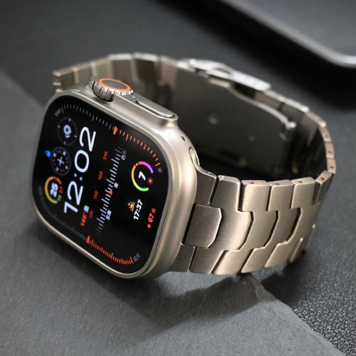 Bild 6, Apple Watch 42/44/45/49 Klockarmband Metall Silver