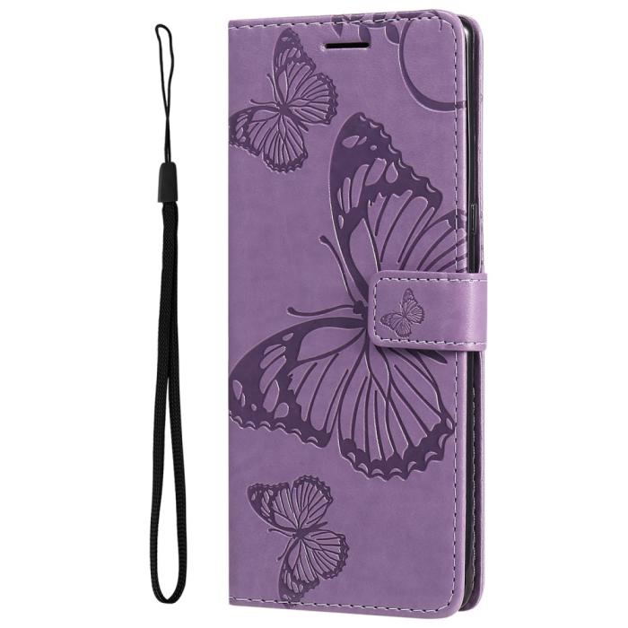 Bild 4, Samsung Galaxy S22 Ultra Fodral Tryck Butterfly Lila