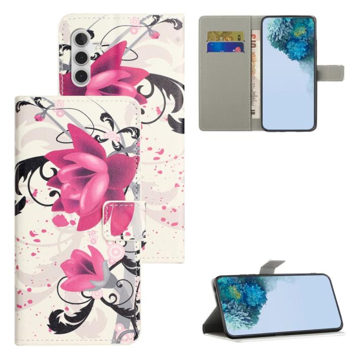 Bild 4, Samsung Galaxy A35 5G Fodral Med Tryck Lotus Blomma