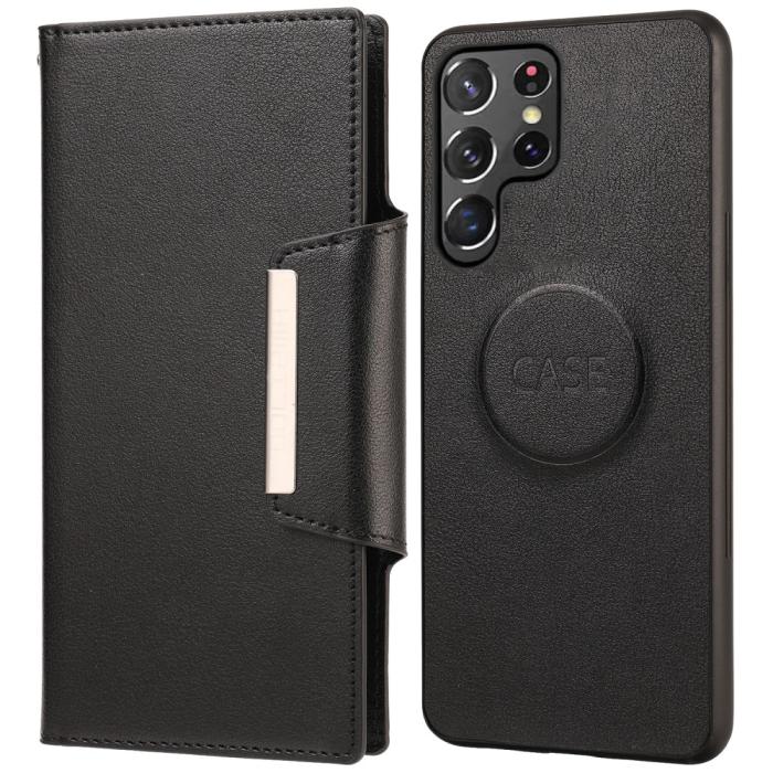 Bild 1, Samsung Galaxy S22 Ultra Fodral 2in1 Läder Svart