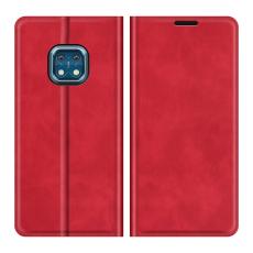 Nokia XR20 Fodral Skin Touch Flip Läder Röd