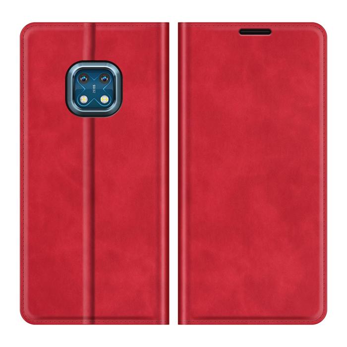Bild 1, Nokia XR20 Fodral Skin Touch Flip Läder Röd