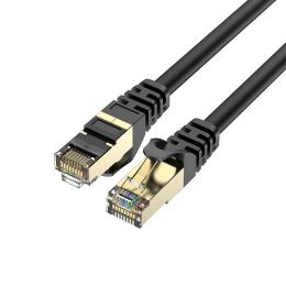 2m Cat8 40Gbps RJ45 STP-nätverkskabel Svart