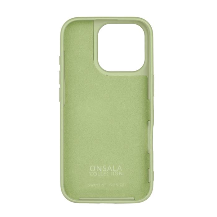 Bild 2, Onsala iPhone 16 Pro Mobilskal Med Silikonkänsla Lime