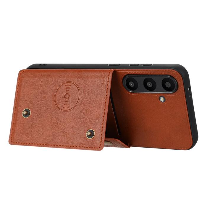 Bild 4, Galaxy A56 5G/A36 5G Skal Läder Med Kortfack Och Magnet