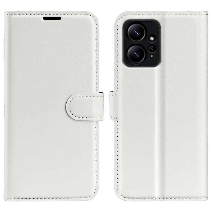 Bild 1, Xiaomi Redmi Note 12 4G Fodral Litchi Läder Vit