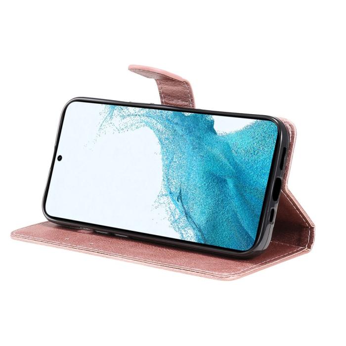 Bild 4, Samsung Galaxy S23 Plus Fodral Läder Roséguld
