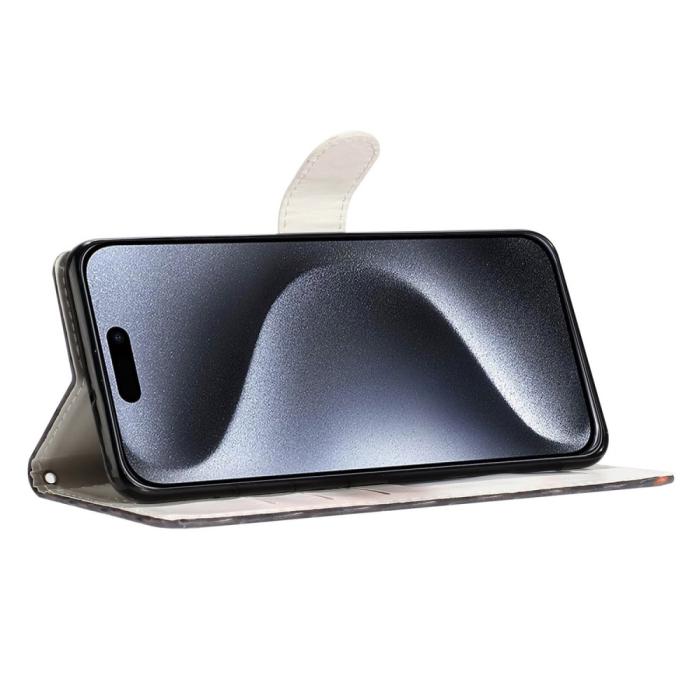 Bild 2, iPhone 16 Pro Fodral Med Tryck Vit Katt