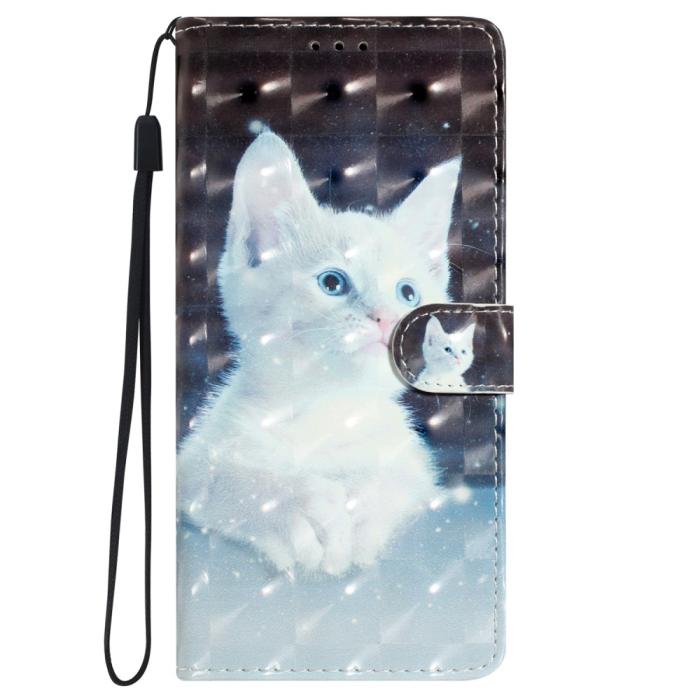 Bild 6, iPhone 16 Pro Fodral Med Tryck Vit Katt