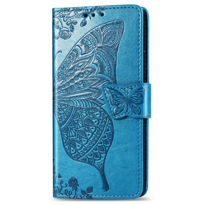 Bild 3, Xiaomi Redmi 9C Fodral Butterfly Blå