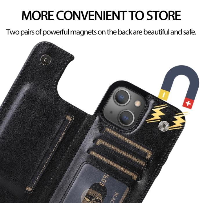 Bild 6, iPhone 14 Pro Skal Med Kortfack Svart